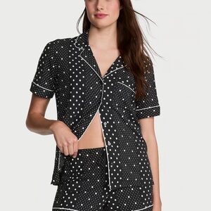 Victoria's Secret Black and White Polka Dot Pajama Set